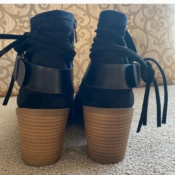 Roxy Dallas Chunky Block Black Ankle Boots Women’s Size 7.5 - Picture 7 of 11